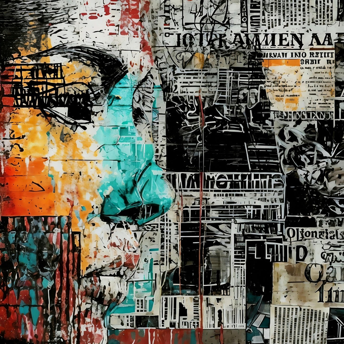Newsprint Vinyl - Arts To GloryNewsprint VinylDigital Wall ArtArts To GloryNewsprint Vinyl
