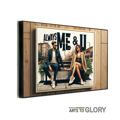 Modern Couple Wall Art | "Always Me & U" City Illustration Print | Urban Love and Style | Home Decor | Digital Download | 100 x 70 cm - Arts To GloryModern Couple Wall Art | "Always Me & U" City Illustration Print | Urban Love and Style | Home Decor | Digital Download | 100 x 70 cmTextual NarrativesArts To GloryModern Couple Wall Art | "Always Me & U" City Illustration Print | Urban Love and Style | Home Decor | Digital Download | 100 x 70 cm - Arts To Glory Modern Couple Wall Art