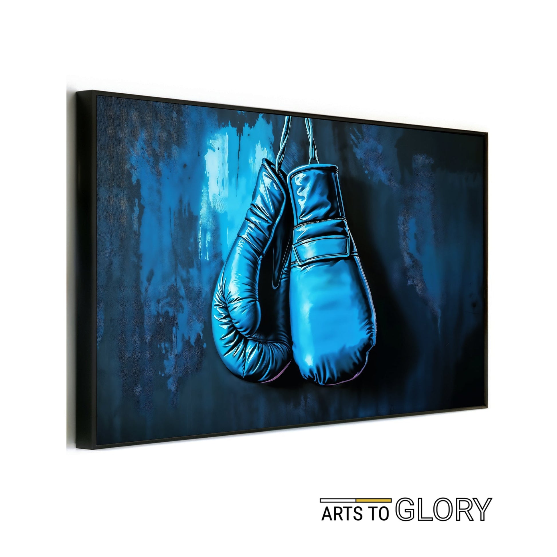 Blue Boxing Gloves - Arts To GloryBlue Boxing GlovesDigital Wall ArtArts To GloryBold digital artwork of vivid blue boxing gloves on a textured urban background, perfect for modern industrial décor.