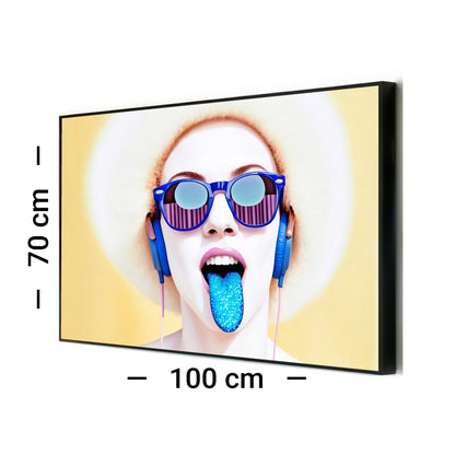 Blue Tongue Blue Headphones - Arts To GloryBlue Tongue Blue HeadphonesDigital Wall ArtArts To GloryUnique digital art piece of a bold female portrait in surreal pop - art style with glitter tongue and headphones.
