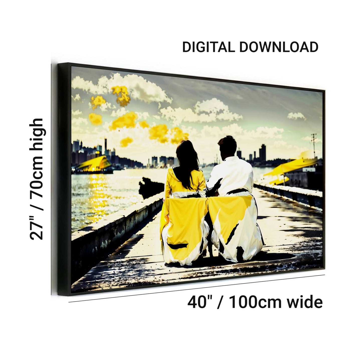 Couple Sitting on Harbour Wall Art | Relaxing by a Dock | Yellow and Black Decor | Home Decor | Digital Download | 100 x 70 cm - Arts To GloryCouple Sitting on Harbour Wall Art | Relaxing by a Dock | Yellow and Black Decor | Home Decor | Digital Download | 100 x 70 cmYellowArts To GloryCouple Sitting on Harbour Wall Art | Relaxing by a Dock | Yellow and Black Decor | Home Decor | Digital Download | 100 x 70 cm - Arts To GloryCouple Sitting on Harbour Wall Art | Relaxing by a Dock | Yellow and Bl