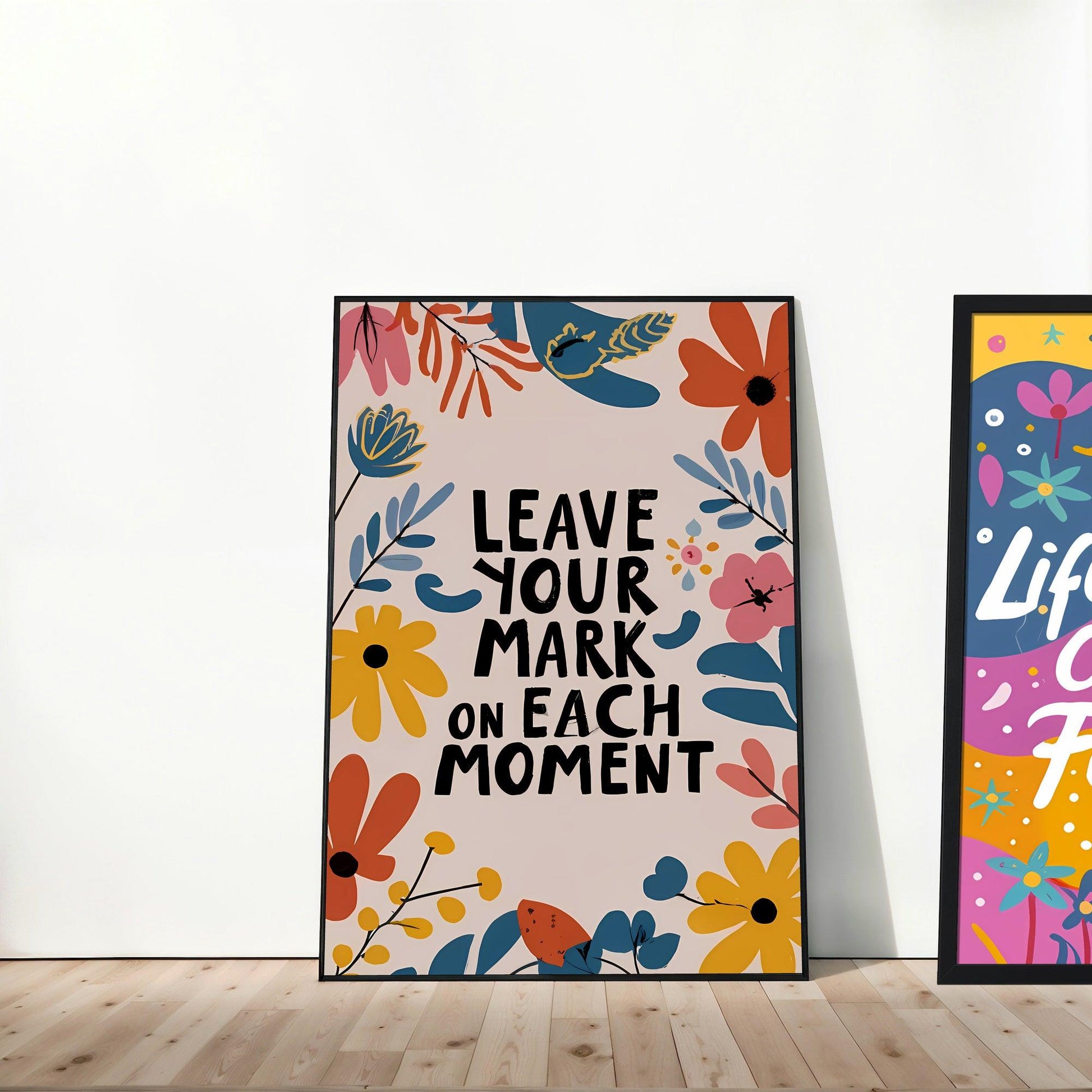 Floral Inspiration | Set of 10 Motivational Quote Posters | Pink & Green Decor | Digital Art | Home Decor | Digital Download | 60 x 90 cm (2:3 Ratio) - Arts To GloryFloral Inspiration | Set of 10 Motivational Quote Posters | Pink & Green Decor | Digital Art | Home Decor | Digital Download | 60 x 90 cm (2:3 Ratio)Textual NarrativesArts To GloryInspirational floral wall art with Leave your mark on each moment, a pastel-hued mix of flowers and leaves, adding positivity to any room.