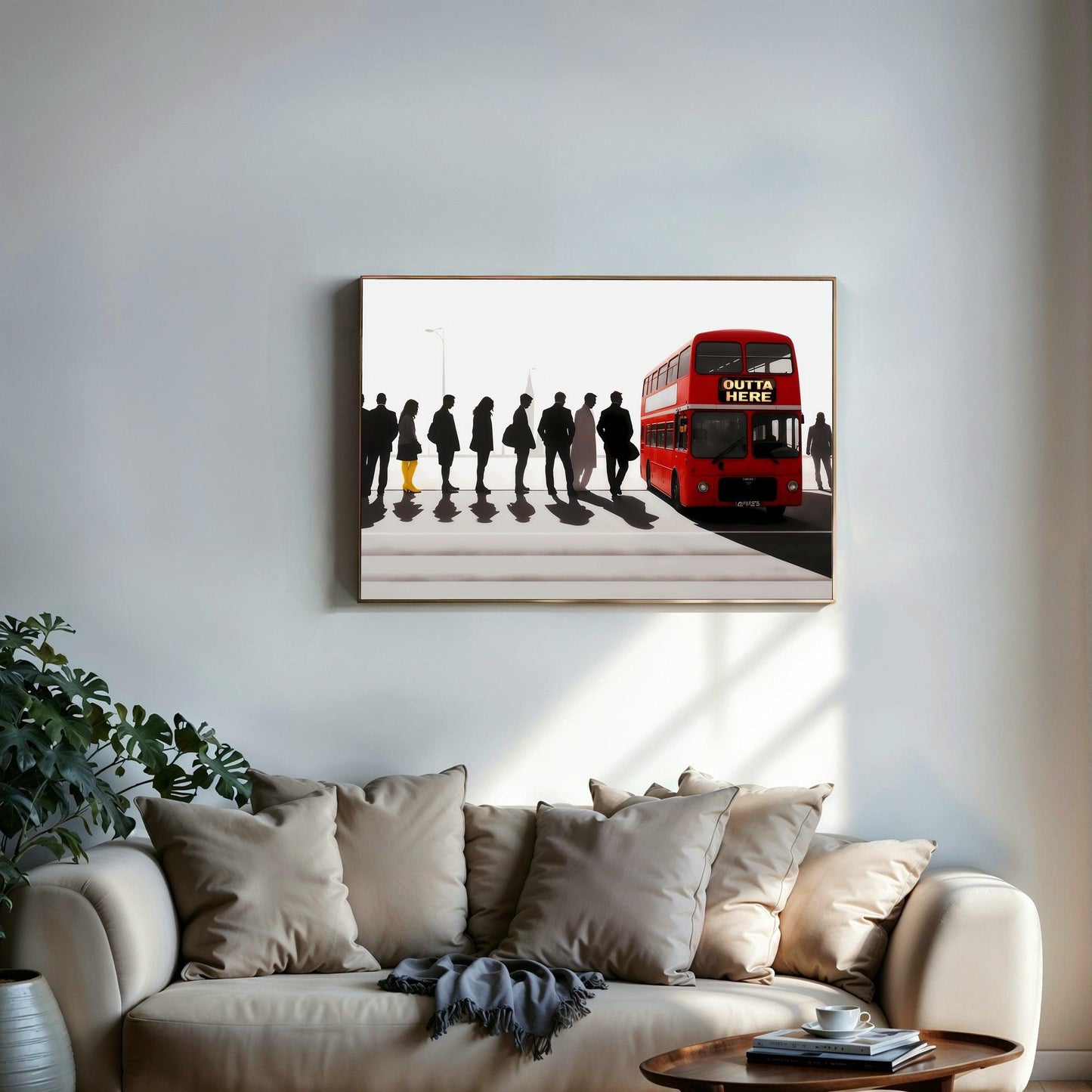 London Bus & Woman in Yellow Boots | Modern Digital Wall Art Set | Abstract Travel Theme | Digital Download | 100 x 70 cm - Arts To GloryLondon Bus & Woman in Yellow Boots | Modern Digital Wall Art Set | Abstract Travel Theme | Digital Download | 100 x 70 cmTextual NarrativesArts To GloryQueue of people in silhouette against a bright red double-decker bus, artwork canvas print