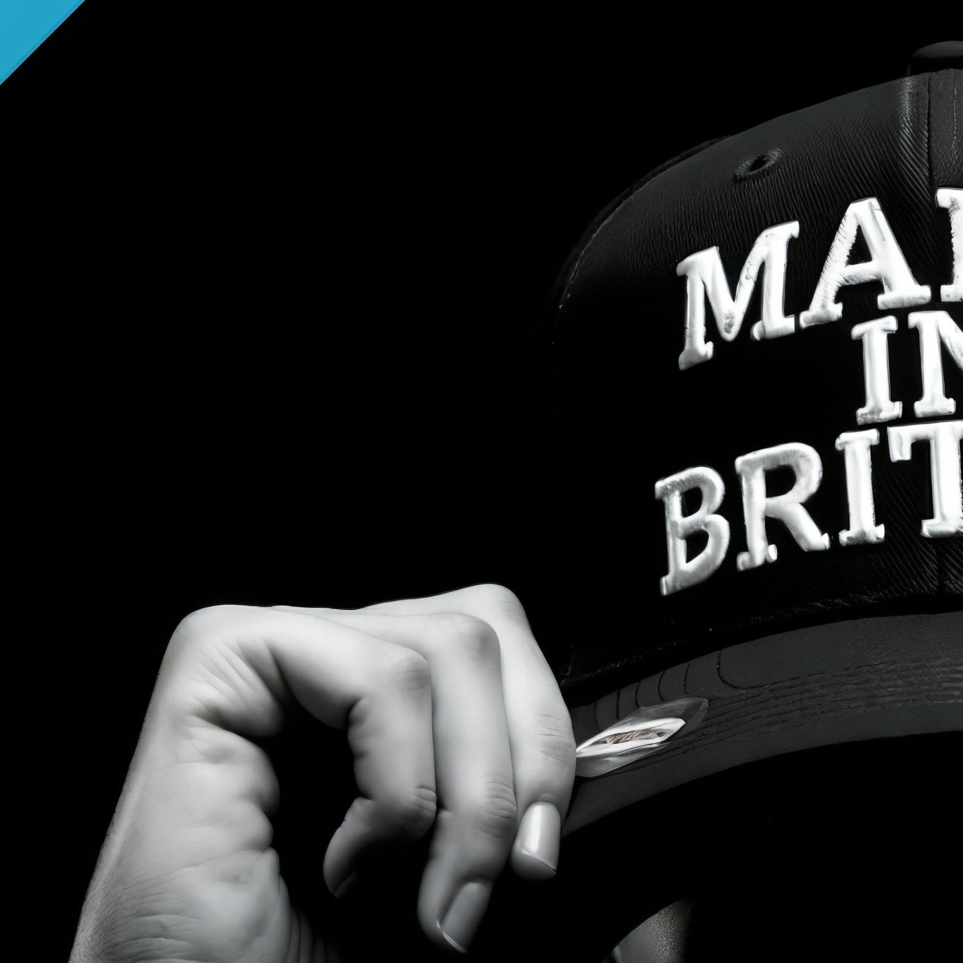 Made In Britain - Arts To GloryMade In BritainDigital Wall ArtArts To GloryClose - up of bold Made in Britain digital artwork with crisp black - and - white contrast and a touch of blue.