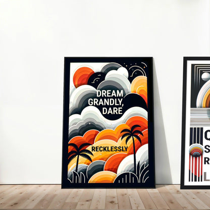 Motivational Wall Art Set | Dream Grandly & Quiet Strength Quotes | Warm Yellow and Orange Decor | 2 Digital Art Posters | Home Decor | Digital Download | 61 x 91 cm - Arts To GloryMotivational Wall Art Set | Dream Grandly & Quiet Strength Quotes | Warm Yellow and Orange Decor | 2 Digital Art Posters | Home Decor | Digital Download | 61 x 91 cmTextual NarrativesArts To GloryBold and colourful art print featuring the inspiring phrase Dream Grandly, Dare Recklessly with an abstract tropical sunset