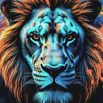 Short promotional clip showcasing the striking blue lion digital artwork, highlighting modern décor styling ideas by Arts To Glory.