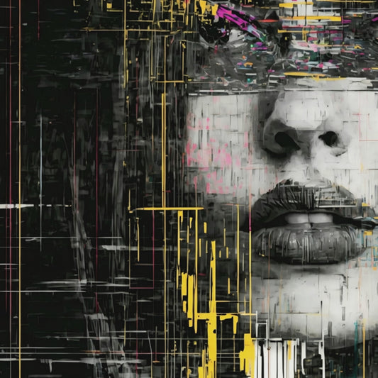 Promotional video showcasing Arts To Glory’s Bold Glitch Portrait in stylish interiors, highlighting its vibrant glitch design.