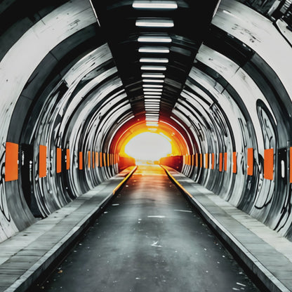 Video showcasing a close-up view of the subway graffiti art, emphasising the message of 'keep moving forward' in a modern urban décor setting.