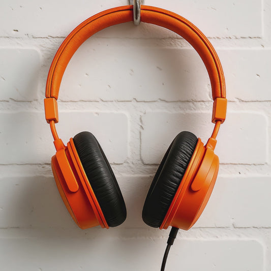 Short promotional video from Arts To Glory featuring minimalist orange headphones artwork, perfect for modern interior styling.