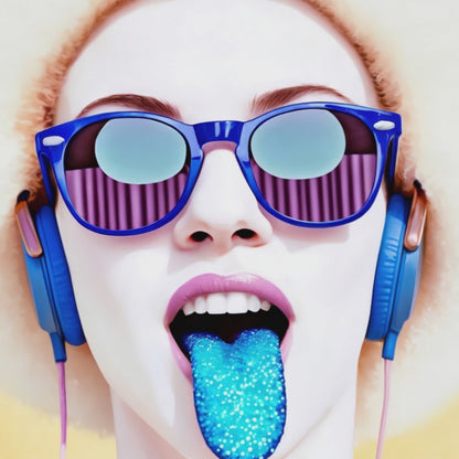 Promo video highlighting surreal glitter tongue pop-art print by Arts To Glory, perfect for modern interiors.