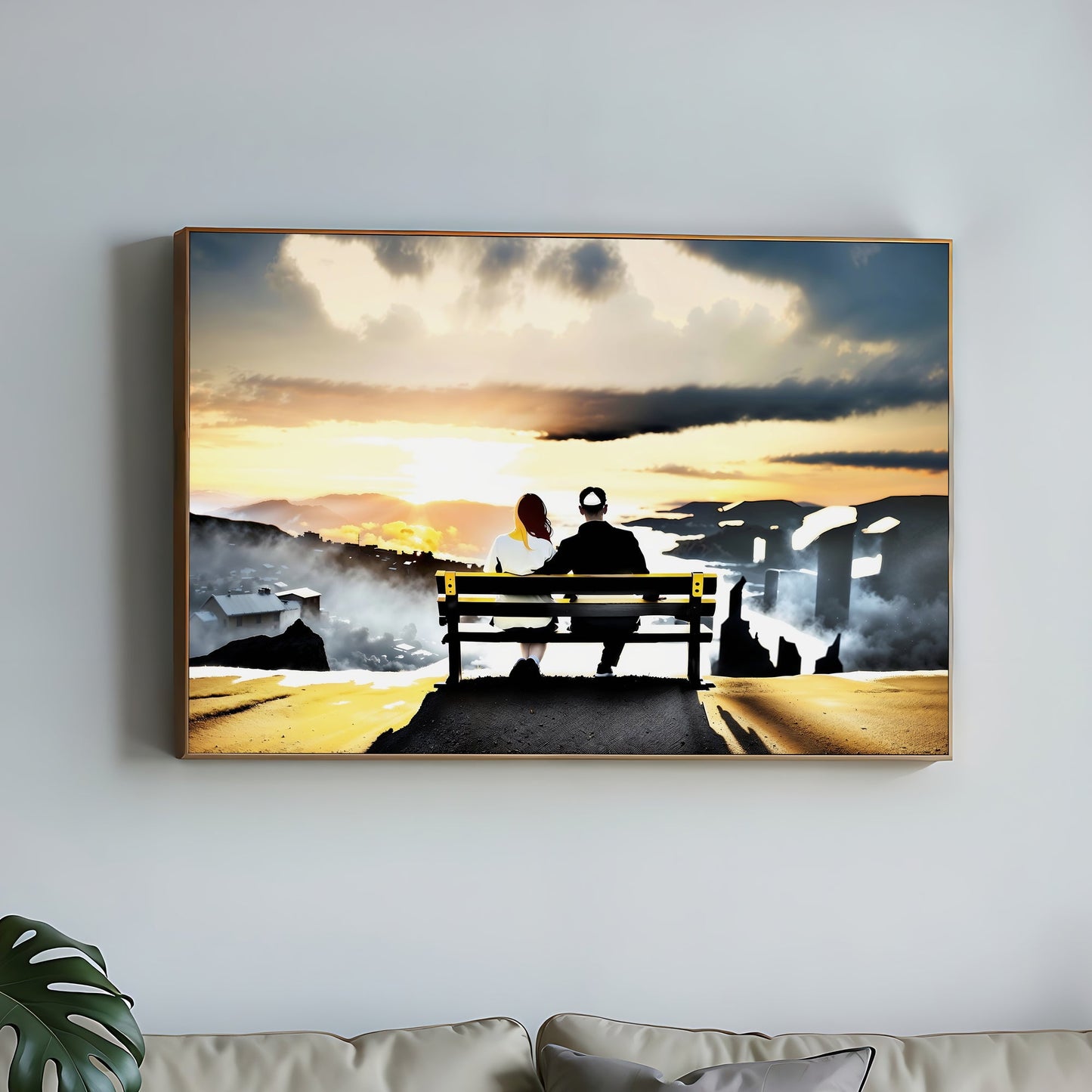 Sunset Over Surreal Cityscape | Couple on Hilltop Bench Watching Yellow Dusk | Dramatic Landscape Wall Art | Home Decor | Digital Download | 100 x 70 cm - Arts To GlorySunset Over Surreal Cityscape | Couple on Hilltop Bench Watching Yellow Dusk | Dramatic Landscape Wall Art | Home Decor | Digital Download | 100 x 70 cmInstant DownloadArts To GlorySunset Over Surreal Cityscape | Couple on Hilltop Bench Watching Yellow Dusk | Dramatic Landscape Wall Art | Home Decor | Digital Download | 100 x 70 c