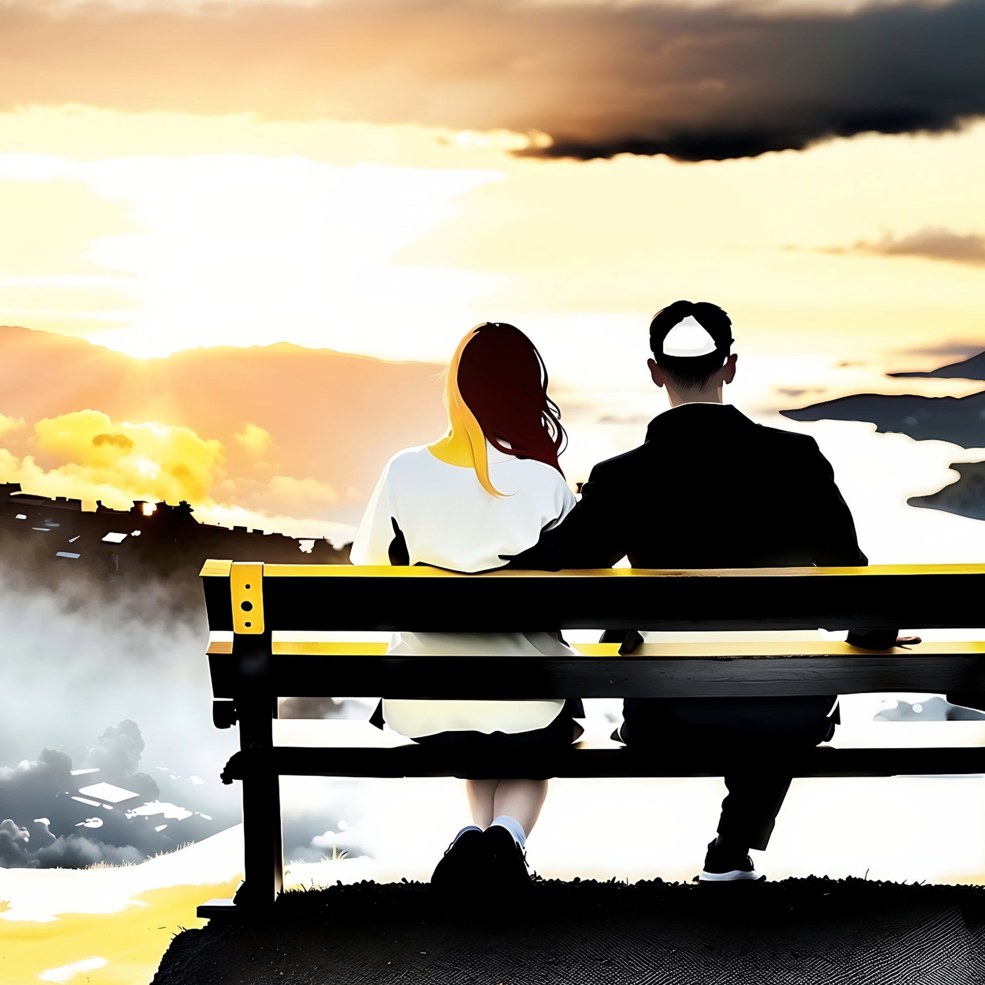 Sunset Over Surreal Cityscape | Couple on Hilltop Bench Watching Yellow Dusk | Dramatic Landscape Wall Art | Home Decor | Digital Download | 100 x 70 cm - Arts To GlorySunset Over Surreal Cityscape | Couple on Hilltop Bench Watching Yellow Dusk | Dramatic Landscape Wall Art | Home Decor | Digital Download | 100 x 70 cmInstant DownloadArts To GlorySunset Over Surreal Cityscape | Couple on Hilltop Bench Watching Yellow Dusk | Dramatic Landscape Wall Art | Home Decor | Digital Download | 100 x 70 c