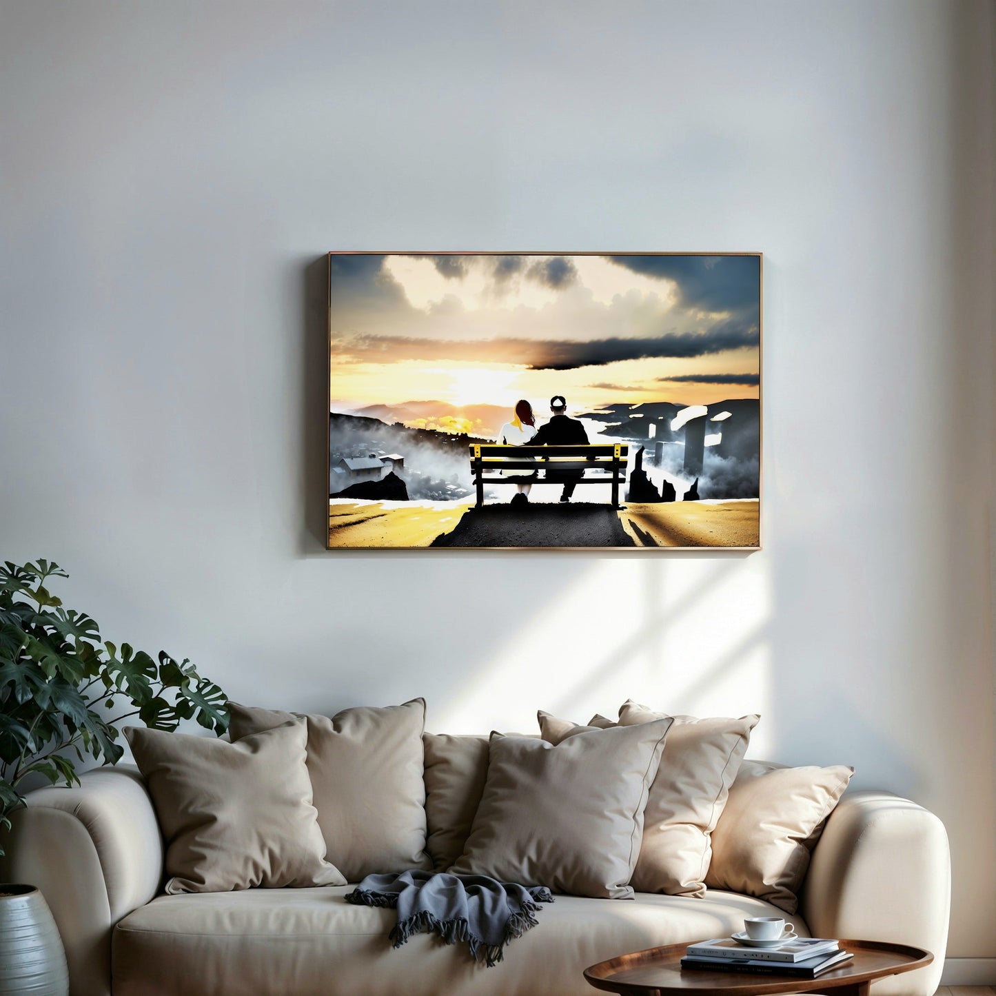 Sunset Over Surreal Cityscape | Couple on Hilltop Bench Watching Yellow Dusk | Dramatic Landscape Wall Art | Home Decor | Digital Download | 100 x 70 cm - Arts To GlorySunset Over Surreal Cityscape | Couple on Hilltop Bench Watching Yellow Dusk | Dramatic Landscape Wall Art | Home Decor | Digital Download | 100 x 70 cmInstant DownloadArts To GlorySunset Over Surreal Cityscape | Couple on Hilltop Bench Watching Yellow Dusk | Dramatic Landscape Wall Art | Home Decor | Digital Download | 100 x 70 c