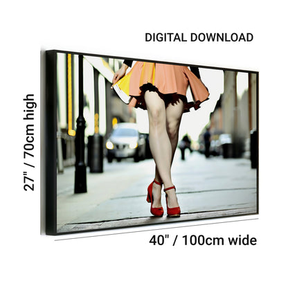 Woman in Orange Skirt & Red Heels | Dynamic Urban Walk | Bold Digital Art | 100 x 70 cm | Home Decor - Arts To GloryWoman in Orange Skirt & Red Heels | Dynamic Urban Walk | Bold Digital Art | 100 x 70 cm | Home DecorOrangeArts To GloryWoman in Orange Skirt & Red Heels | Dynamic Urban Walk | Bold Digital Art | 100 x 70 cm | Home Decor - Arts To GloryWoman in Orange Skirt & Red Heels | Dynamic Urban Walk | Bold Digital Art | 100 x 70 cm | Home DecorOrangeArts To GloryDigital art print of a woman i