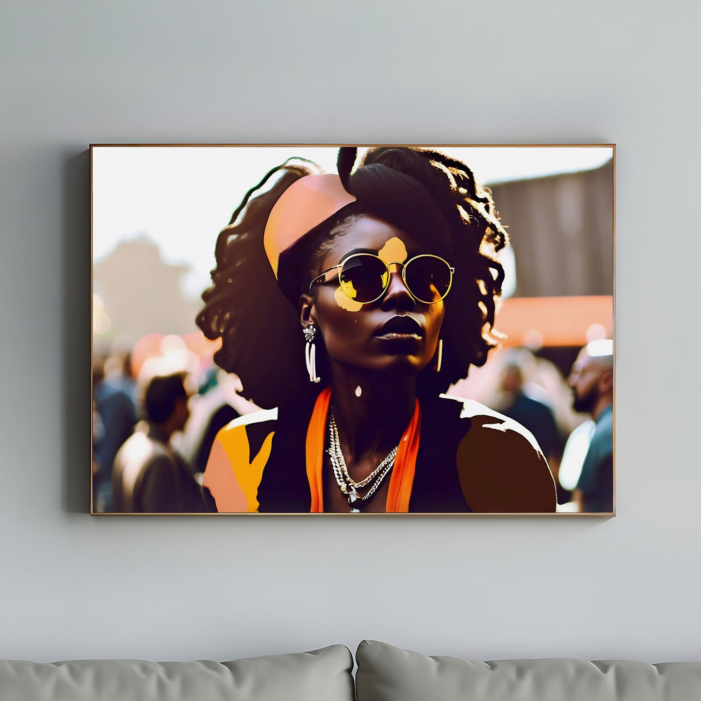 Woman in Sunglasses at Summer Festival | Bold and Colourful Urban Art | Modern Digital Art | 100 x 70 cm | Home Décor - Arts To GloryWoman in Sunglasses at Summer Festival | Bold and Colourful Urban Art | Modern Digital Art | 100 x 70 cm | Home DécorOrangeArts To GloryWoman in Sunglasses at Summer Festival | Bold and Colourful Urban Art | Modern Digital Art | 100 x 70 cm | Home Décor