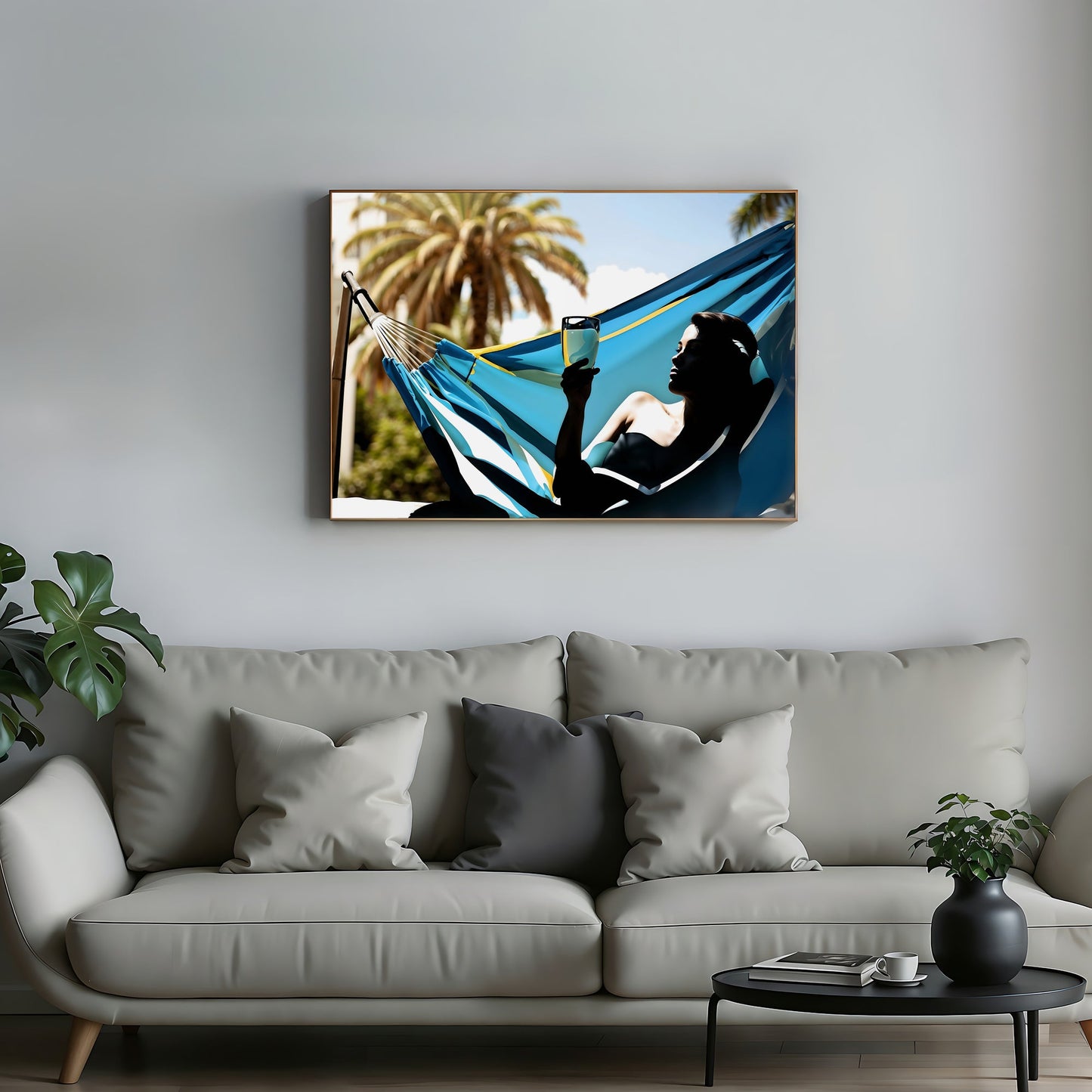 Woman Relaxing in Hammock | Beach Bar Art | Blue Cocktail & Accents | Modern Digital Art | 100 x 70 cm | Home Décor - Arts To GloryWoman Relaxing in Hammock | Beach Bar Art | Blue Cocktail & Accents | Modern Digital Art | 100 x 70 cm | Home DécorBlueArts To GloryWoman Relaxing in Hammock | Beach Bar Art | Blue Cocktail & Accents | Modern Digital Art | 100 x 70 cm | Home Décor