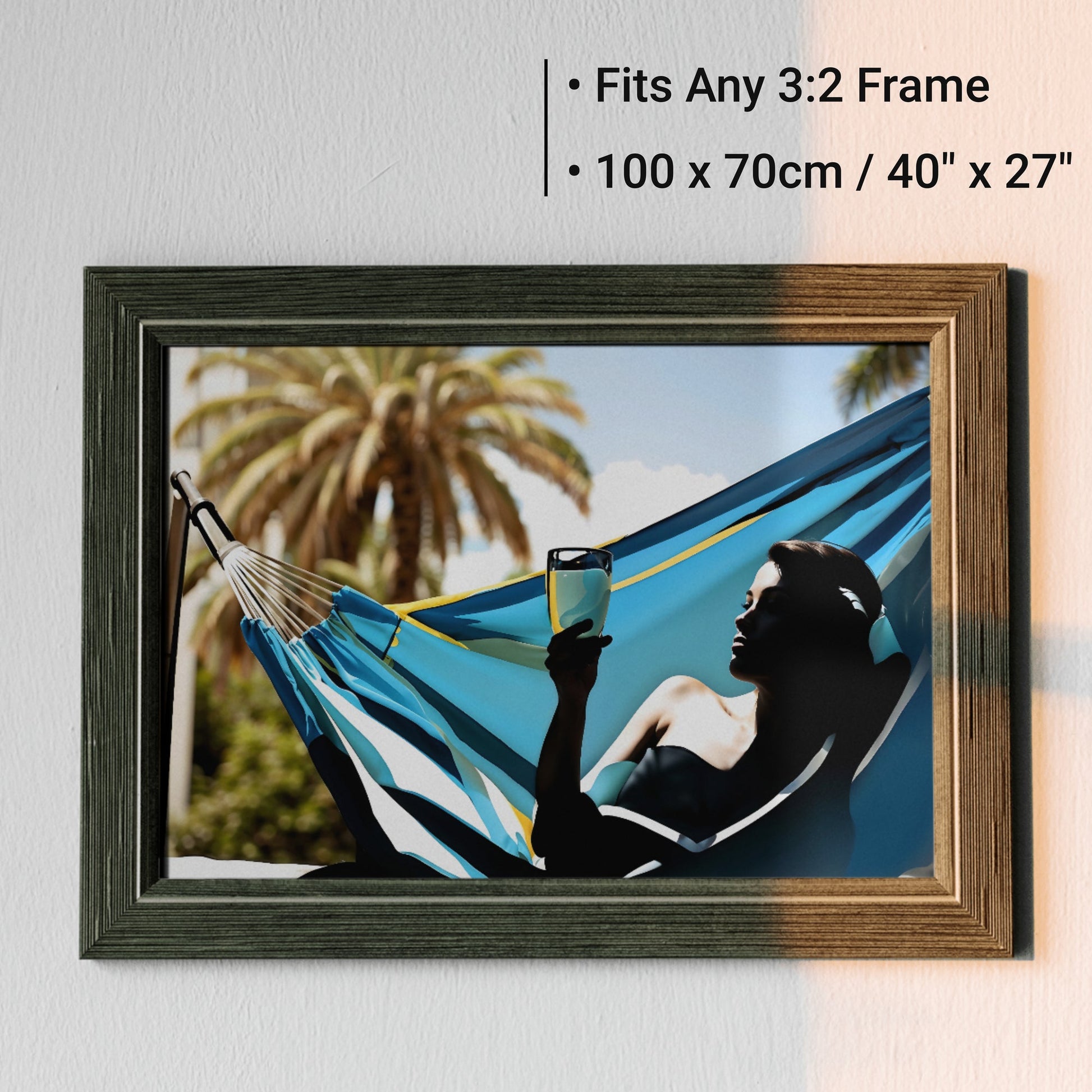 Woman Relaxing in Hammock | Beach Bar Art | Blue Cocktail & Accents | Modern Digital Art | 100 x 70 cm | Home Décor - Arts To GloryWoman Relaxing in Hammock | Beach Bar Art | Blue Cocktail & Accents | Modern Digital Art | 100 x 70 cm | Home DécorBlueArts To GloryWoman Relaxing in Hammock | Beach Bar Art | Blue Cocktail & Accents | Modern Digital Art | 100 x 70 cm | Home Décor