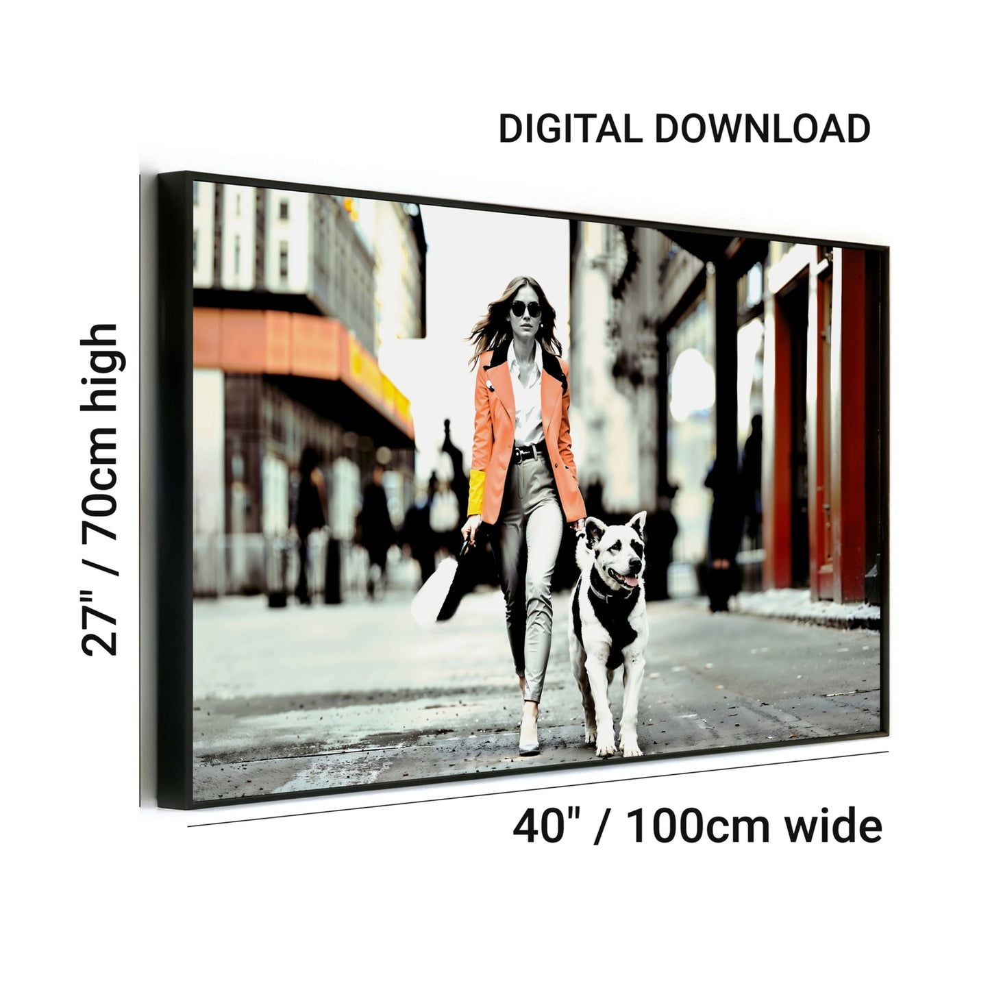 Woman Walking Dogs Through Park | High Contrast Summer Silhouette Wall Art | Orange Accents | Urban - Inspired Modern Digital Art | 100 x 70 cm - Arts To GloryWoman Walking Dogs Through Park | High Contrast Summer Silhouette Wall Art | Orange Accents | Urban - Inspired Modern Digital Art | 100 x 70 cmOrangeArts To GloryWoman Walking Dogs Through Park | High Contrast Summer Silhouette Wall Art | Palm Red Accents | Urban - Inspired Modern Digital Art | 100 x 70 cm | Home Decor - Arts To GloryWoman